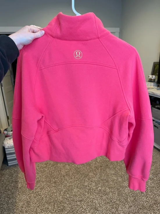 Hot Pink Lululemon Scuba with gold accents
